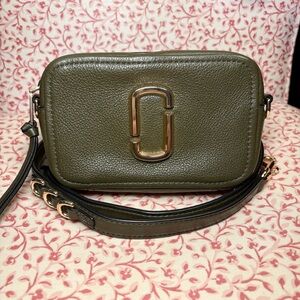 Marc Jacobs Olive Green Softshot Crossbody Bag